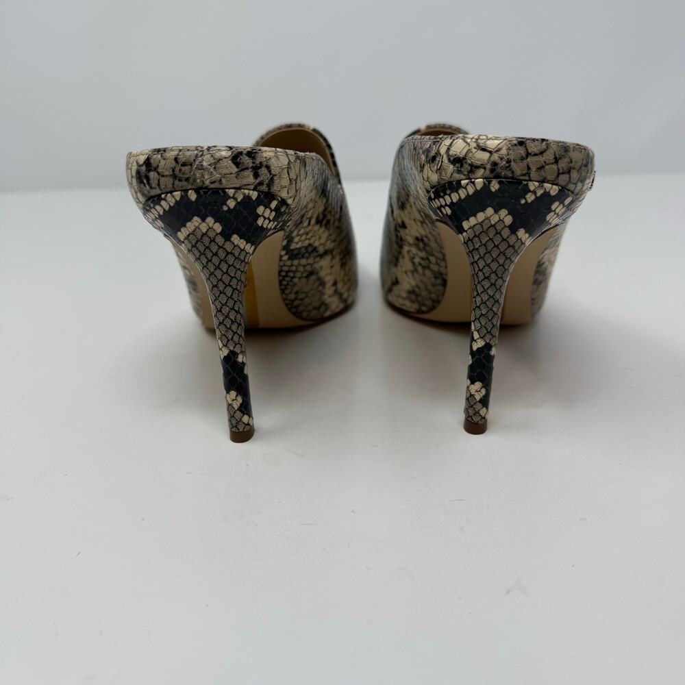 Sam Edelman Harlee Embossed Snake Print Mule Heels Sz. 7.5 Slip On EUC - Picture 5 of 13